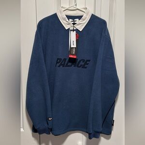 (LIGHTLY USED) Palace Polartec Rugby ‘Navy’ Size XL